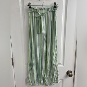 Girls art class linen striped pants size large